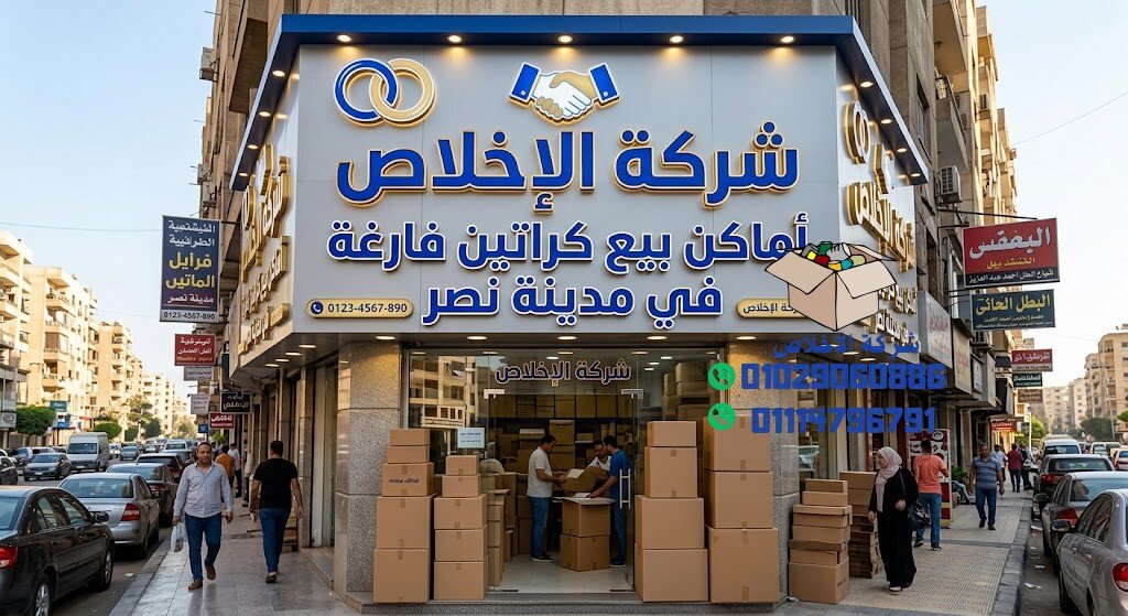 اماكن بيع كراتين فارغة في مدينة نصر